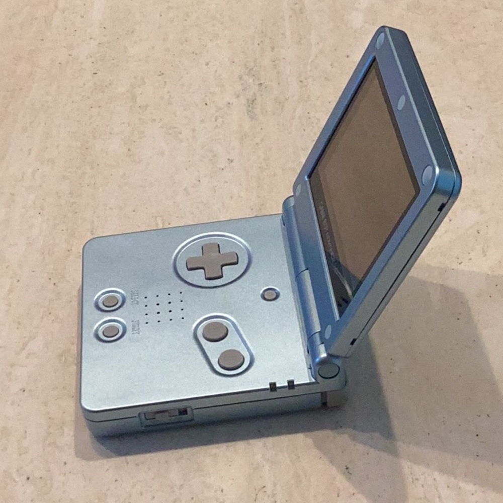 Nintendo Game Boy Advance SP Console Backlit & Charger AGS-101 Back Lit Blue - Picture 8 of 16